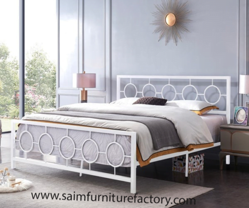 Beautiful Modern Style White Color Bed In Lahore