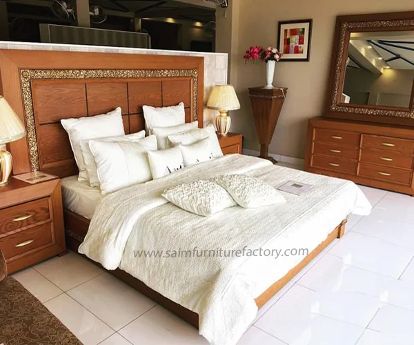 Beautiful King Size Bed Set in Lahore Saim Furniture Factory