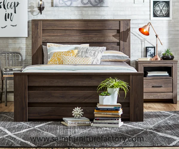 Brown Wood Lamination Color Single Bed