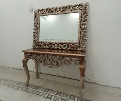 console table with mirror designs