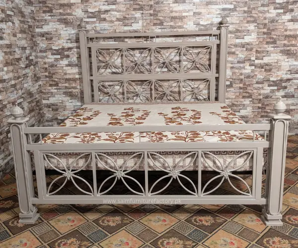 metal double bed designs