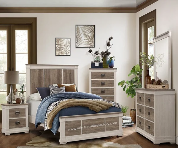 Best Quality Antique White Double Bed in Lahore