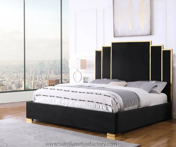 Black Color Full Poshish Double Bed In Lahore