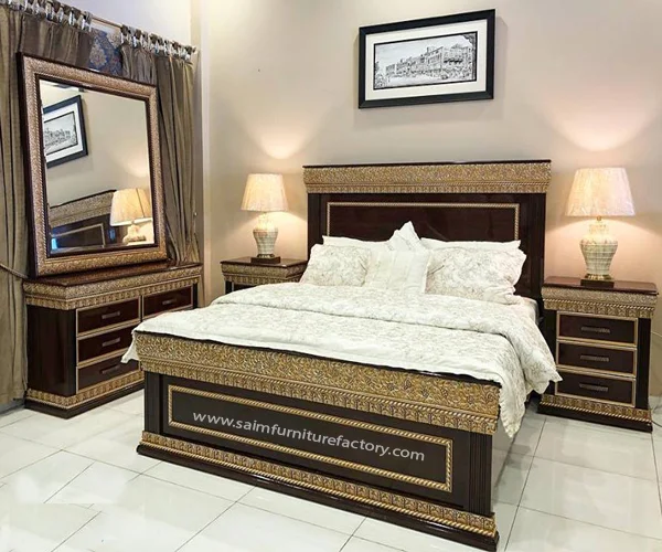 Fancy King Size Double Bed In Lahore Saim Furniture Factory