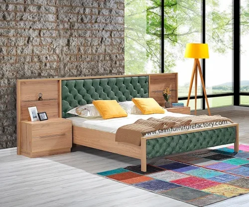 Lamination Double Bed Green Poshish Lamination Double Bed Green Poshish in Lahore
