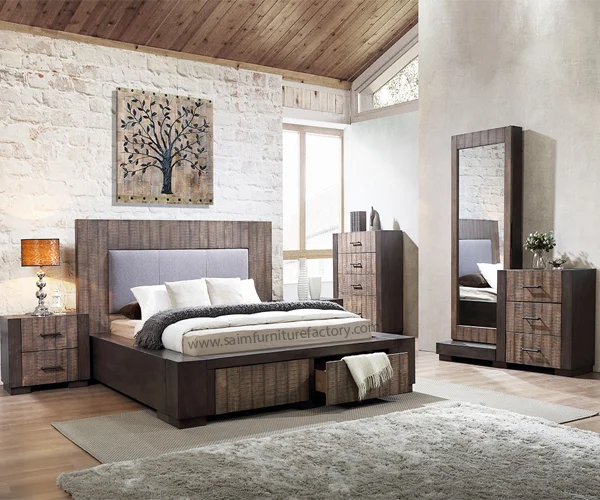 Lamination Double Bed With Storage in Lahore
