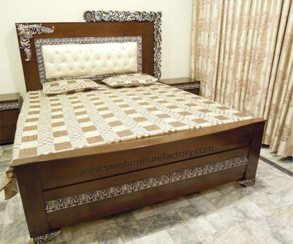 Latest Designer Leather Head Double Bed