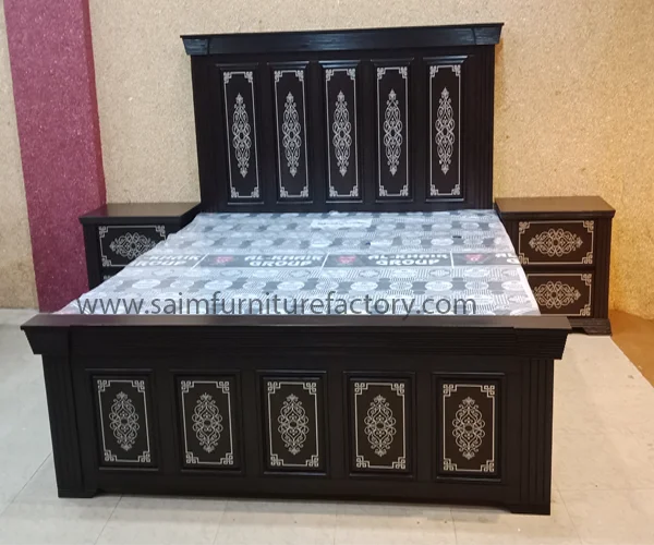 Stylish Dark Brown King Size Double Bed