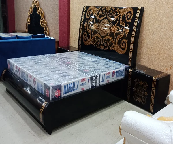 Stylish High Gloss King Size Double Bed In Lahore