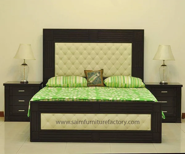Wooden Double Bed With Side Tables in Lahore