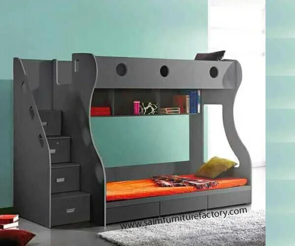 kids double bed with storage