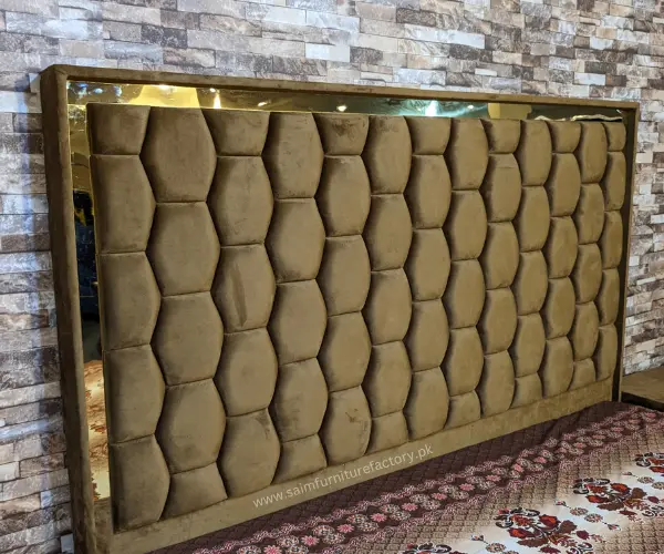 fancy double bed design Front