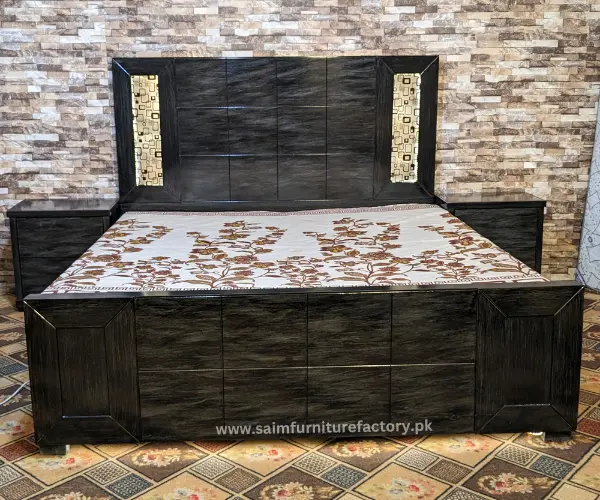 Double Bed With Lights In Headboard