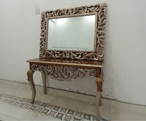console table with mirror designs