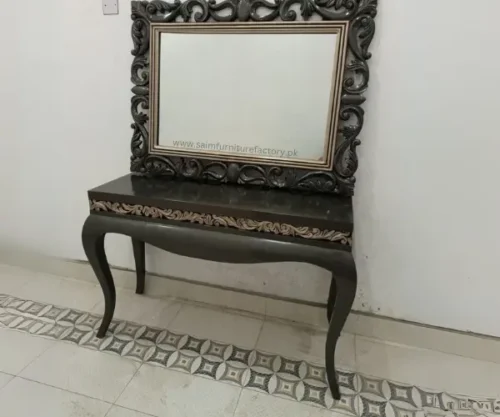 console table and mirror set