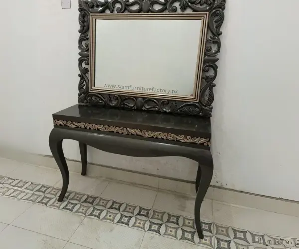 console table and mirror set
