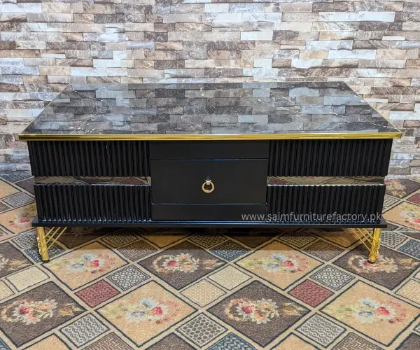 Black Center Table With Drawer
