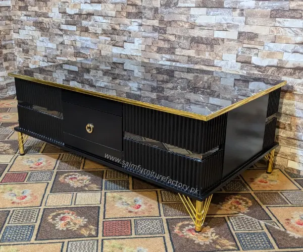 Black Center Table With Drawer