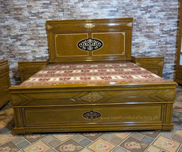 wood bed design in pakistan